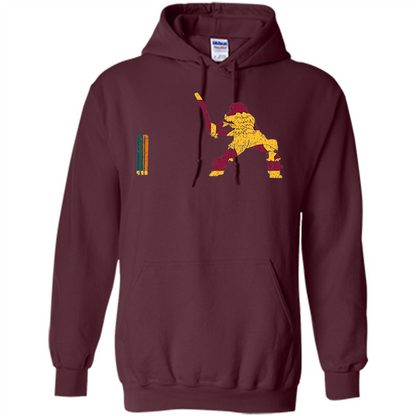 American Football T-shirt Sri Lankan Cricketer Batsman Wicket Cricket Match Maroon