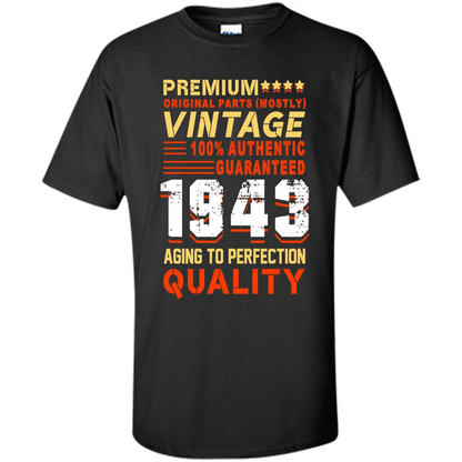 Vintage 1943 T-Shirt Aging To Perfection Quality Black