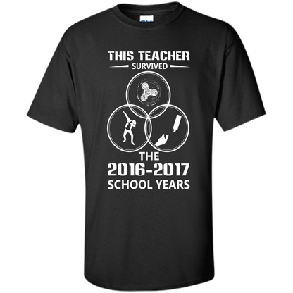 This Teacher Survived The 2016 2017 School Years T-shirt Black