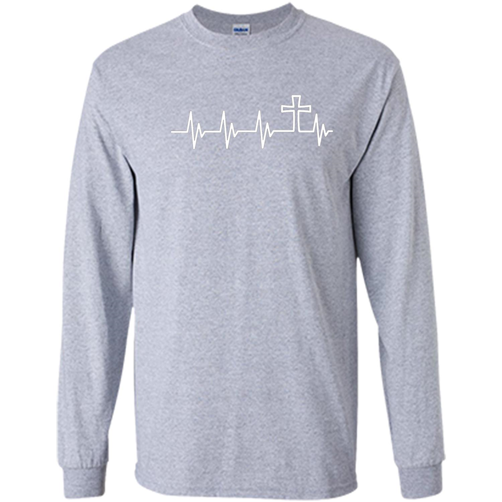 Christian T-shirt Heartbeat Sport Grey