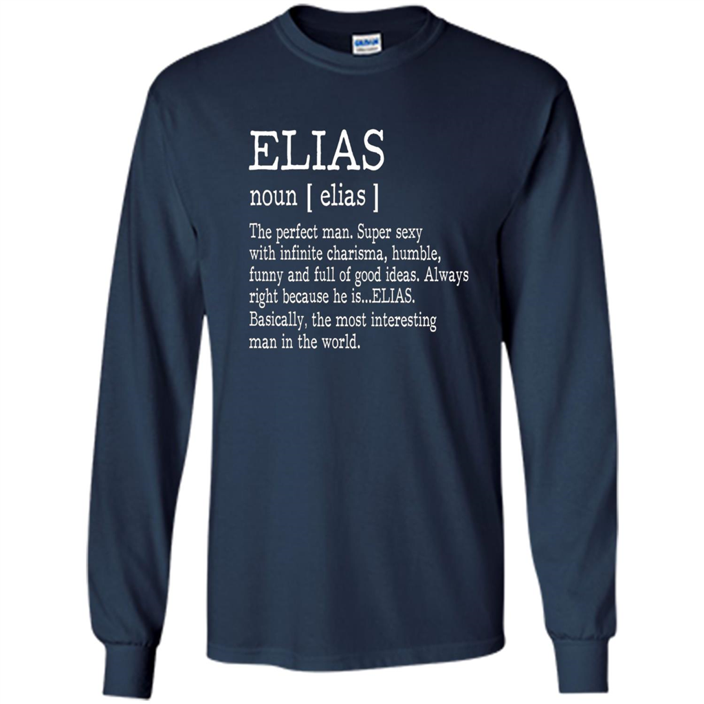 Funny Name Definition T-shirt First Name Elias Navy