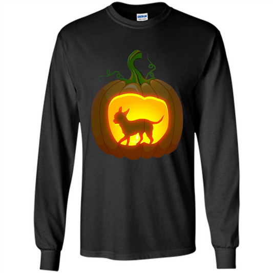 Chihuahua Pumpkin Halloween T-shirt Black