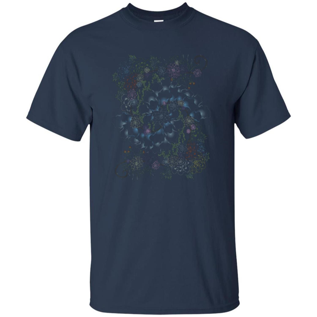 Succulent Swirl T-shirt Navy