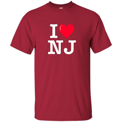 I Heart NJ T-Shirt I Love NJ Cardinal