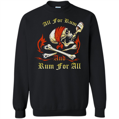 Rum T-shirt All for Rum And Rum For All T-shirt Black