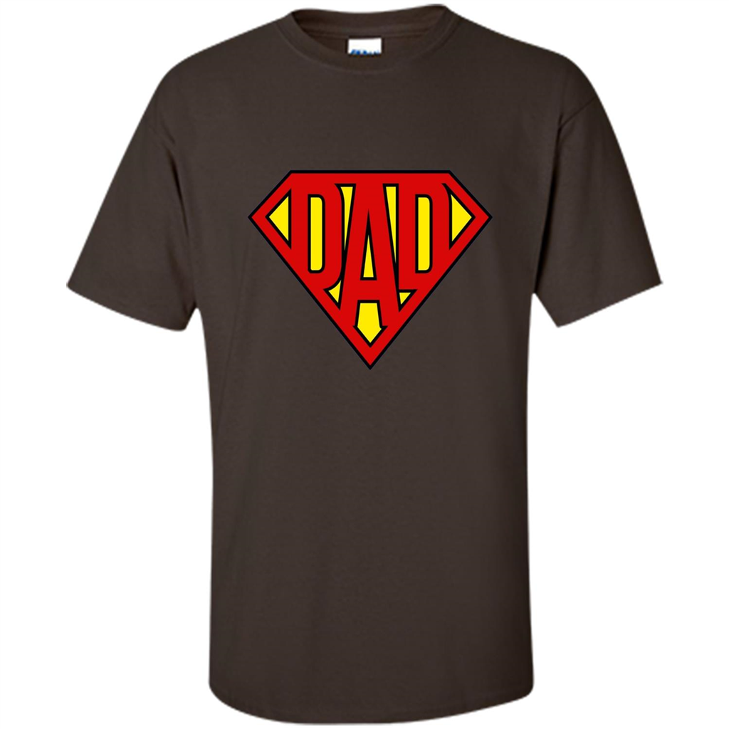 Fathers Day T-shirt Super Dad Dark Chocolate