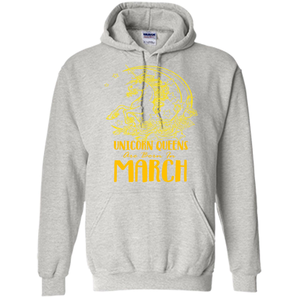 March Unicorn T-shirt Unicorn Queens Are Born In March Ash