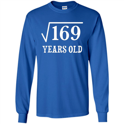 Square Root of 169 T-shirt 13th birthday T-shirt Royal