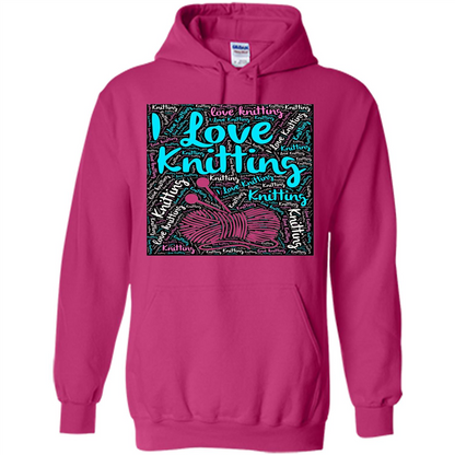 Knitting Wordcloud Knitter T-shirt Love Knitting