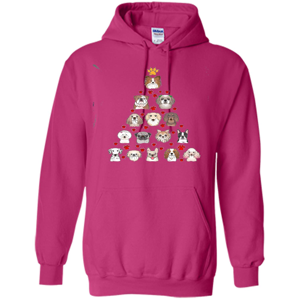 Dog Lover T-shirt Christimas Tree For Dog Lover T-shirt Heliconia