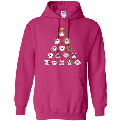 Dog Lover T-shirt Christimas Tree For Dog Lover T-shirt Heliconia