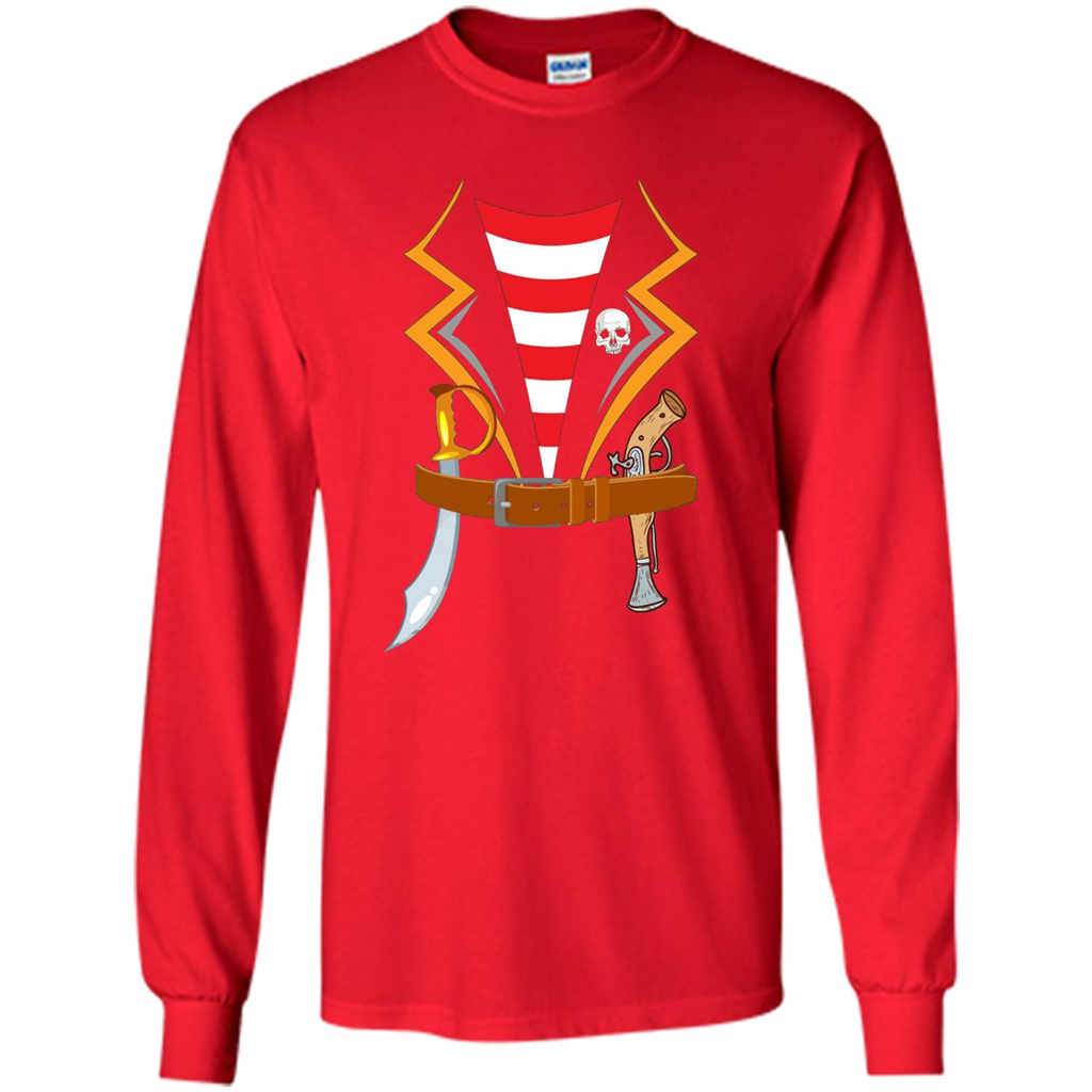 Pirate Costume T-shirt Halloween Gift T-shirt Red