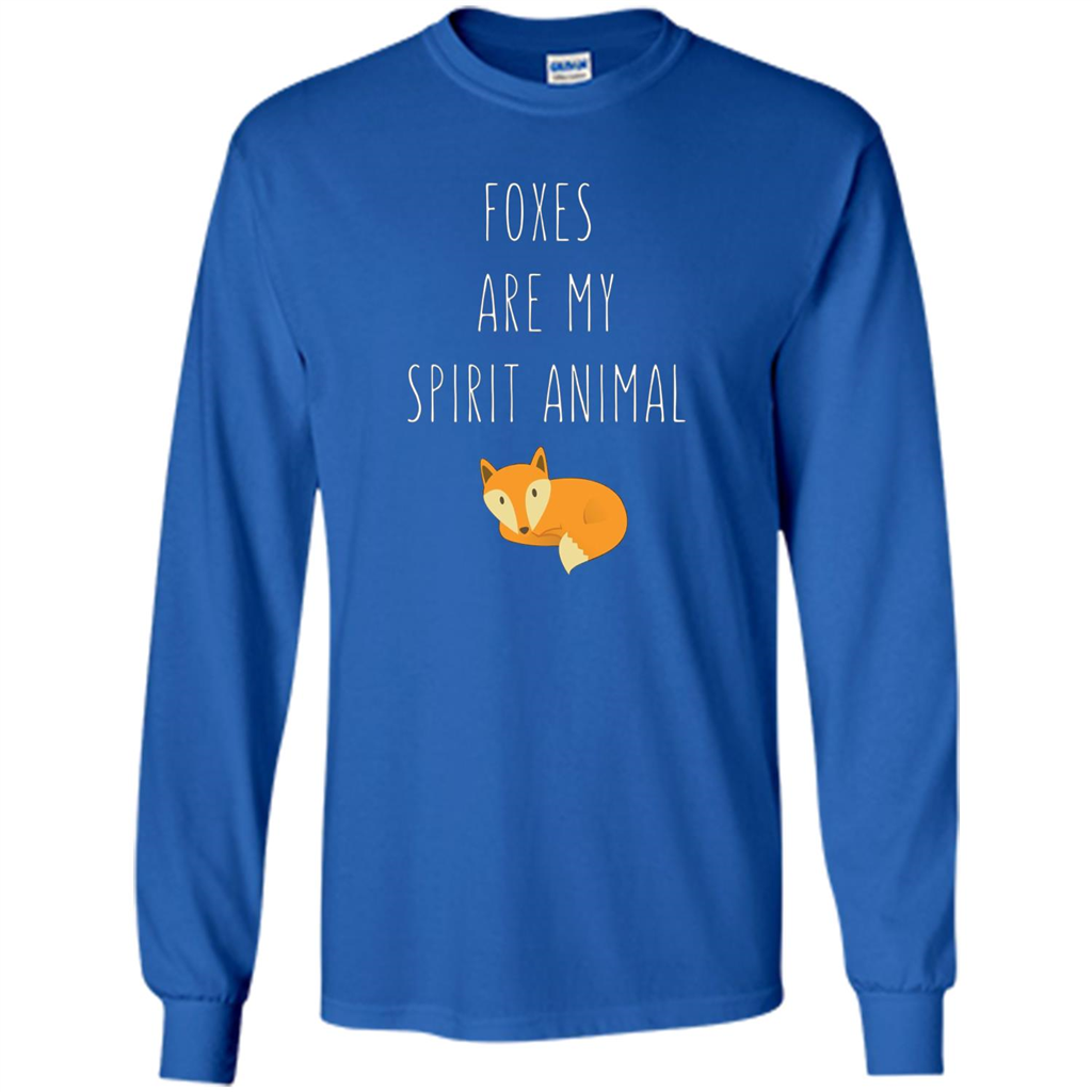 Foxes Are My Spirit Animal Fox T-Shirt Royal
