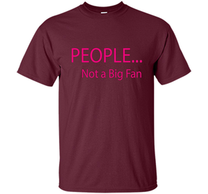 Funny People Not a Big Fan T-Shirt Introvert t-shirt