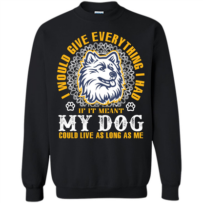 Dog T-shirt My Dog Could Live As Long As Me T-shirt Black
