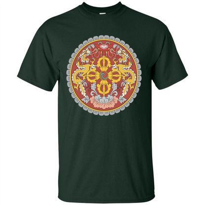 Emblem Of Bhutan T-shirt Forest Green