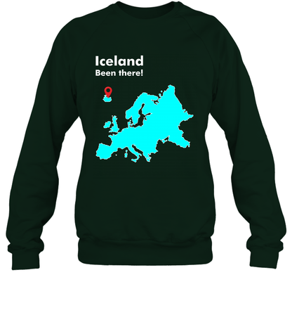 Iceland Been There Map Shirt Sweatshirt Sweatshirt Forest