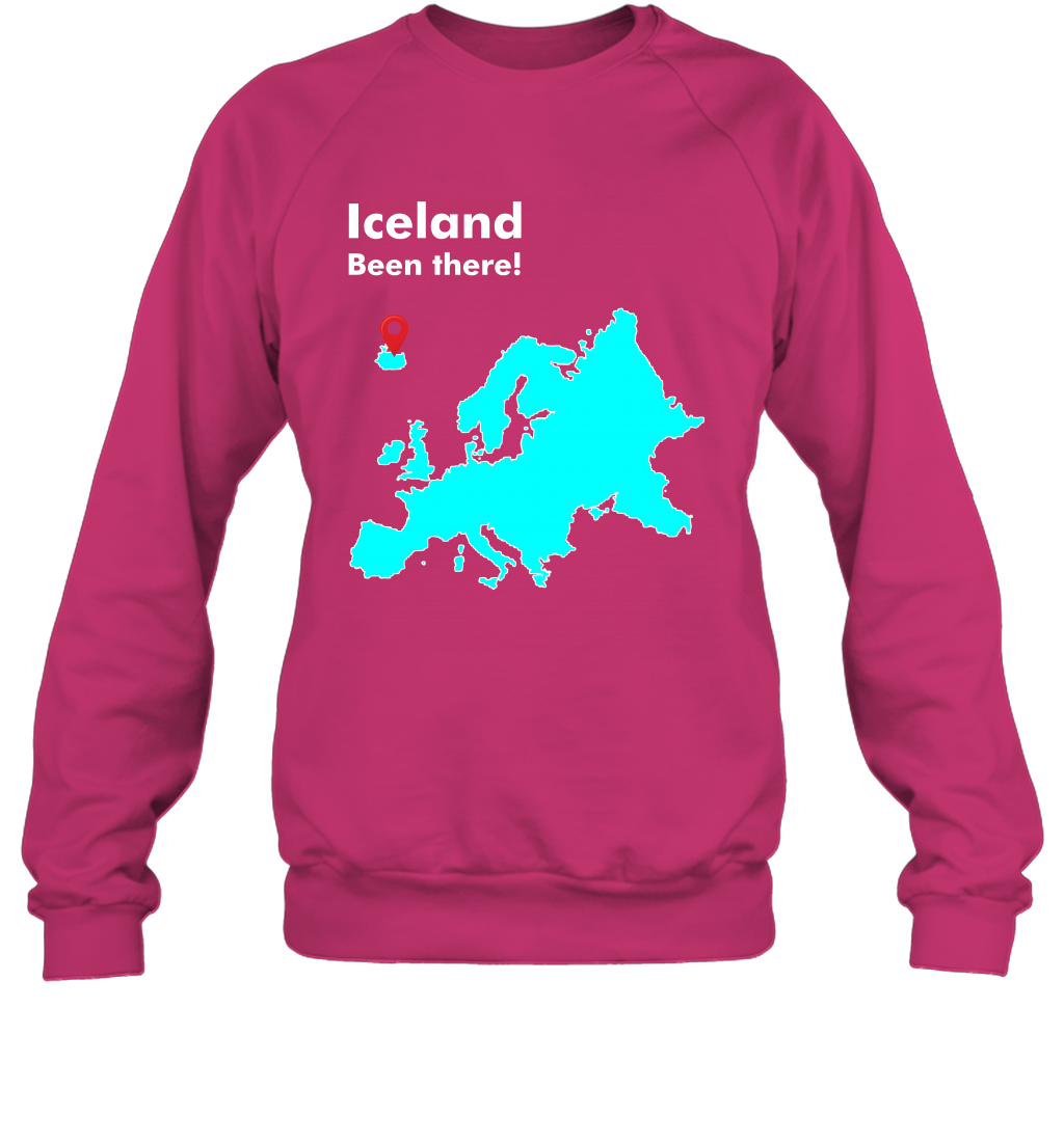 Iceland Been There Map Shirt Sweatshirt Sweatshirt Heliconia