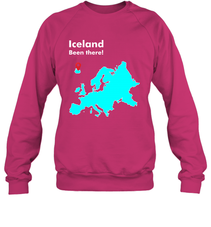 Iceland Been There Map Shirt Sweatshirt Sweatshirt Heliconia