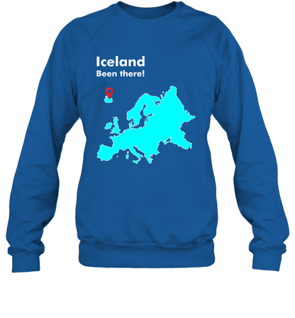 Iceland Been There Map Shirt Sweatshirt Sweatshirt Royal