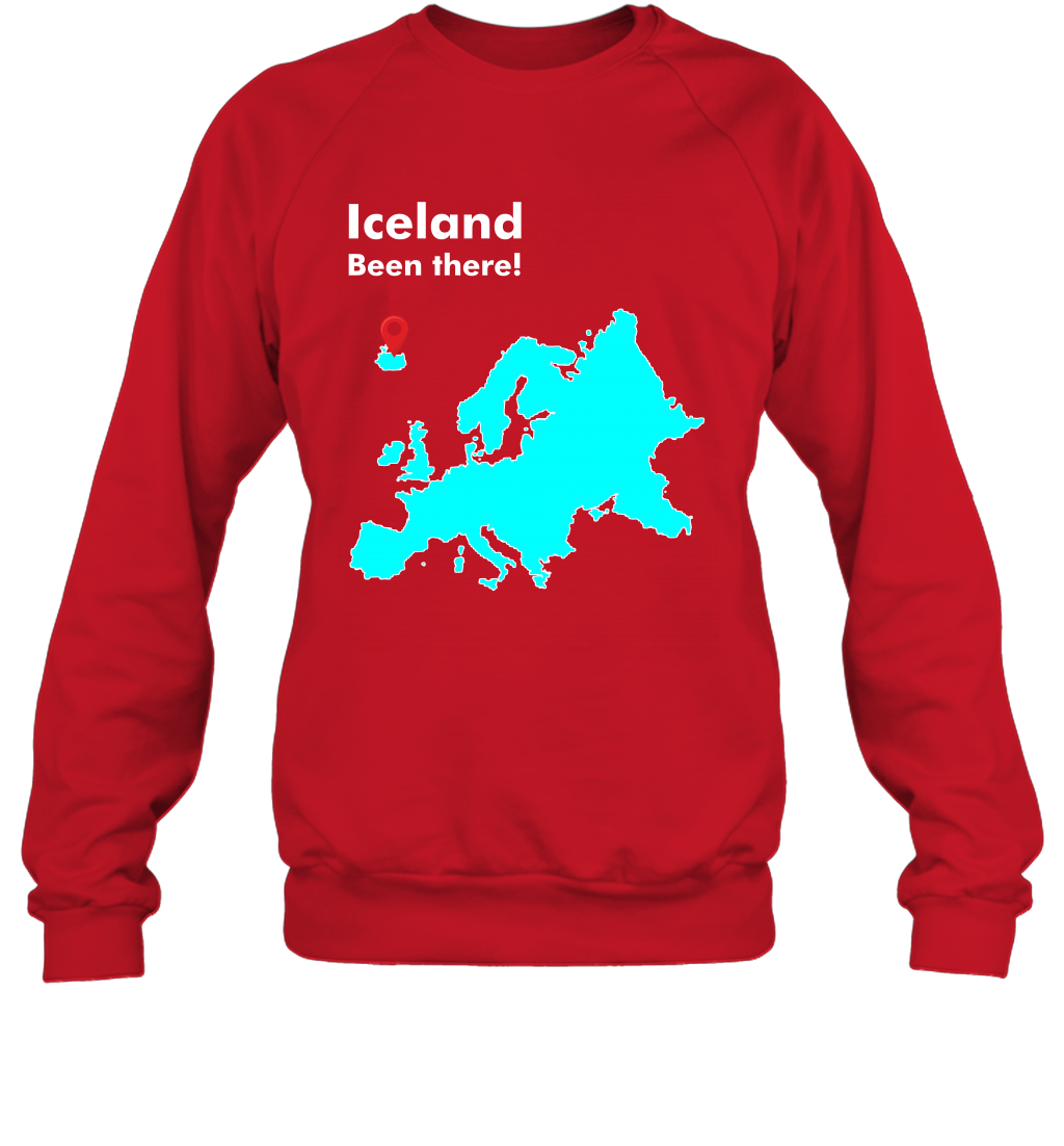 Iceland Been There Map Shirt Sweatshirt Sweatshirt Red