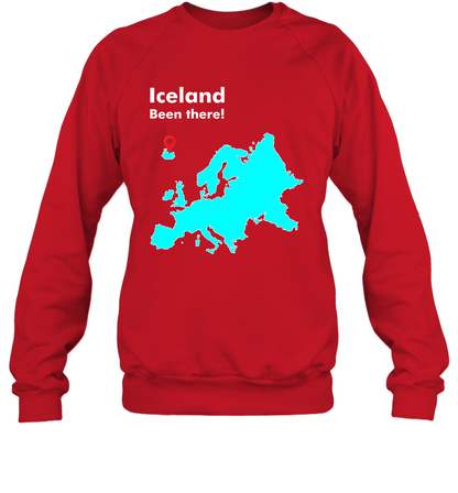 Iceland Been There Map Shirt Sweatshirt Sweatshirt Red