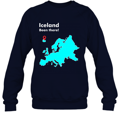 Iceland Been There Map Shirt Sweatshirt Sweatshirt Navy