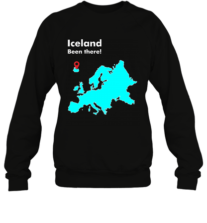Iceland Been There Map Shirt Sweatshirt Sweatshirt Black