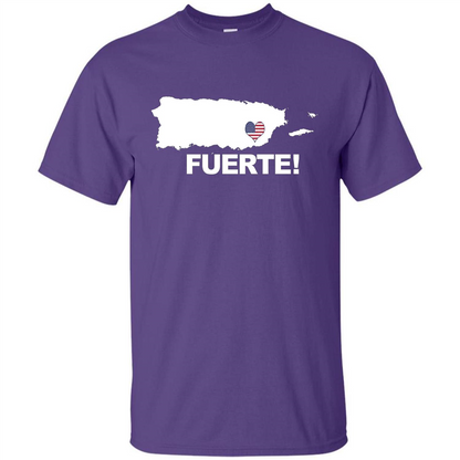 Fuerte T-Shirt Strong Support for Puerto Rico T-shirt Purple