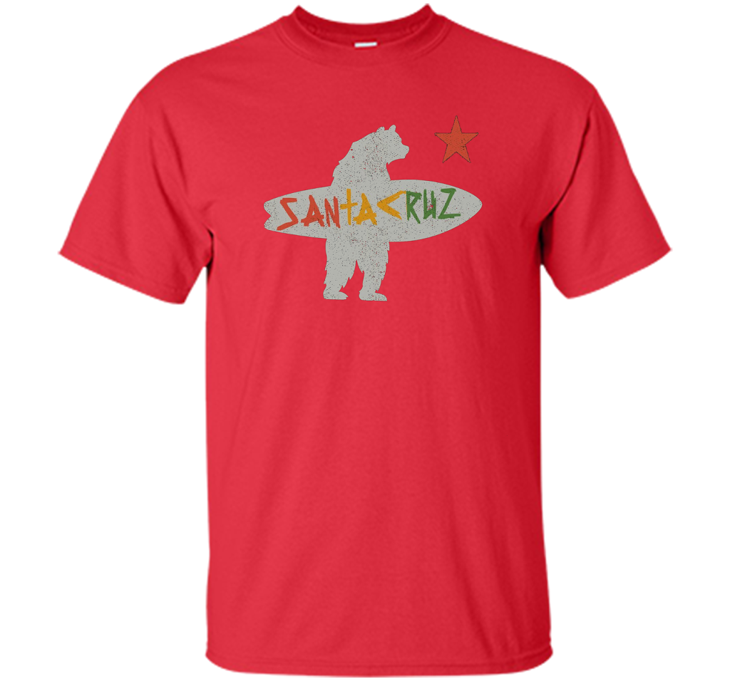 Santa Cruz Surf Bear Rockport Texas T-shirt Red