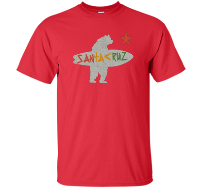 Santa Cruz Surf Bear Rockport Texas T-shirt Red