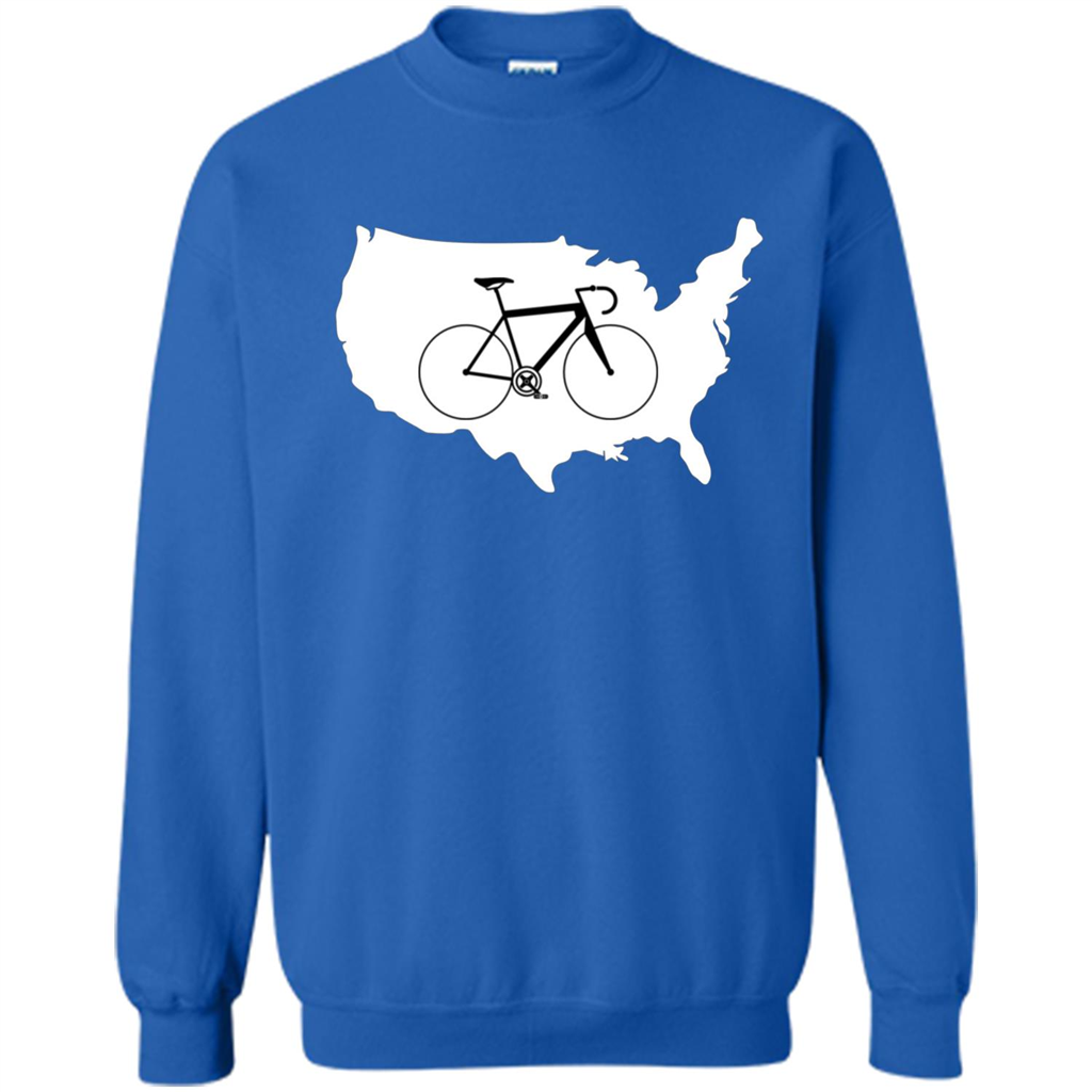 Bicycle America T-shirt USA States Road Bike Royal