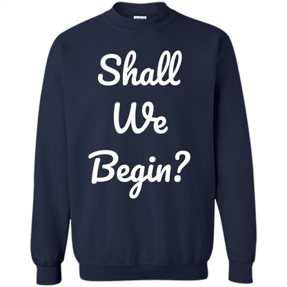 Movie Lover T-shirt Shall We Begin Navy