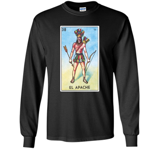 El Apache Card T-shirt Tarot Loteria shirt Black