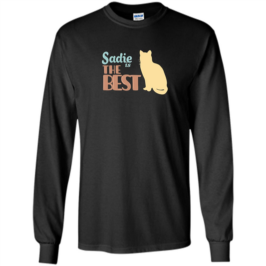 Cat Lover T-shirt, Sadie Is The Best T-shirt Black