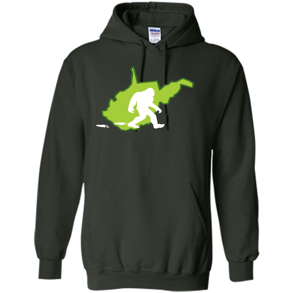 West Virginia State Bigfoot Hunter T-shirt Forest Green