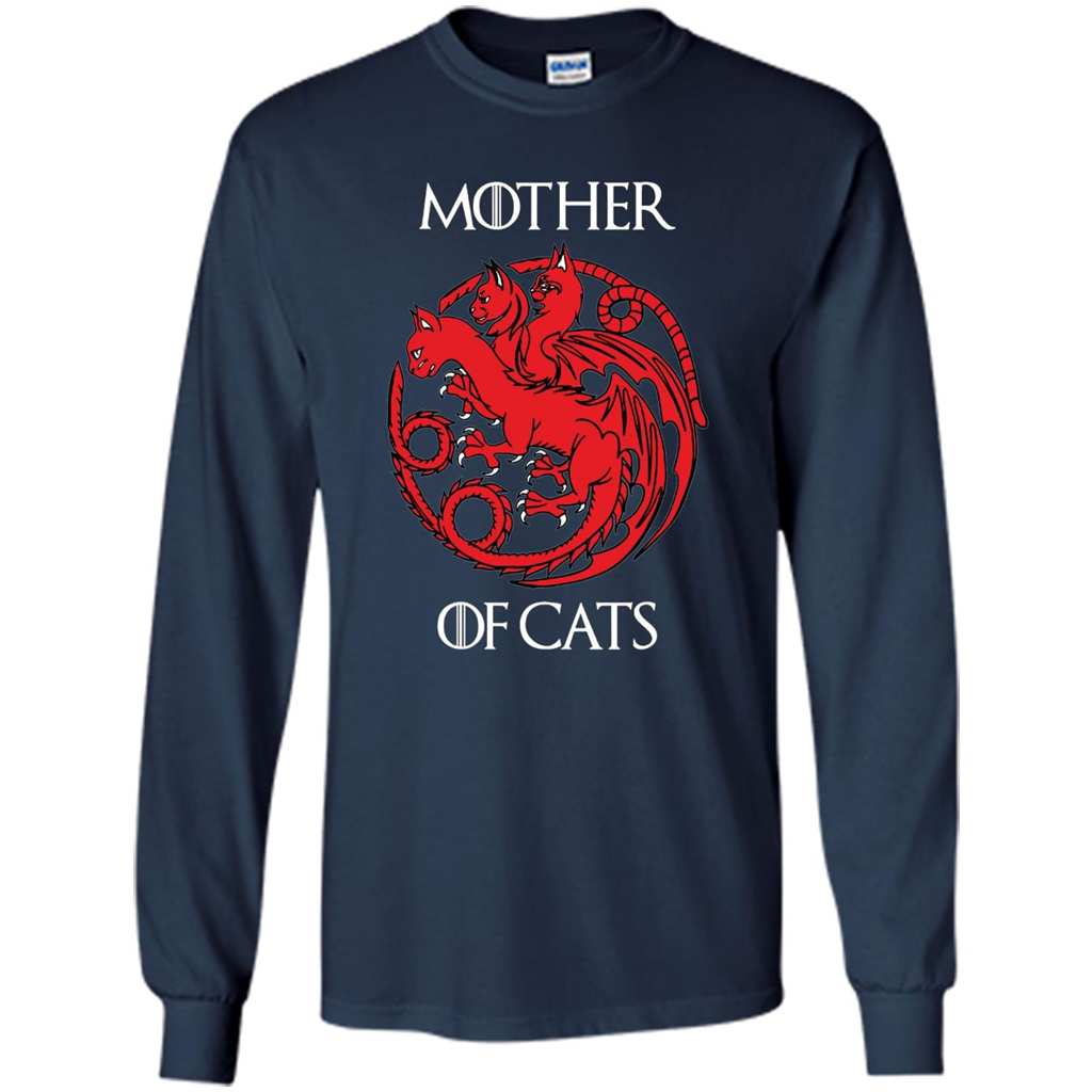 Cat Lovers T-shirt Mother of Cats Navy