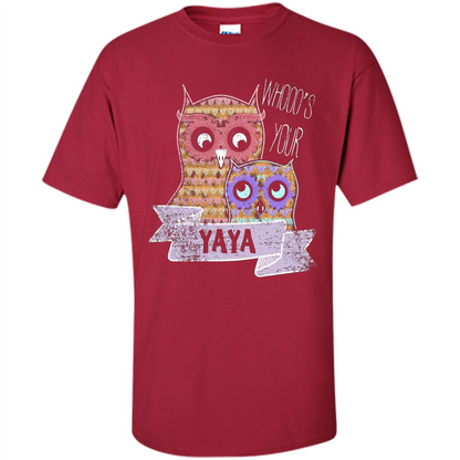 Grandma T-shirt Whooos Your YaYa Cardinal