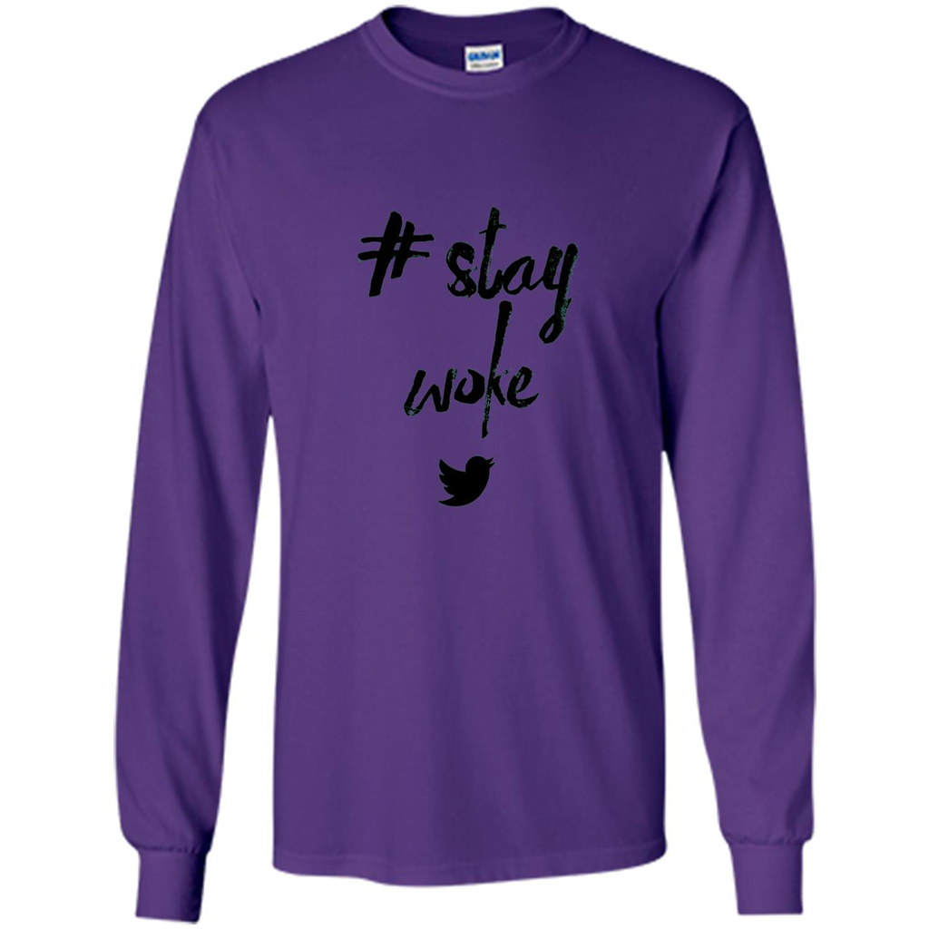 Black Lives Matter T-Shirt Stay Woke Purple