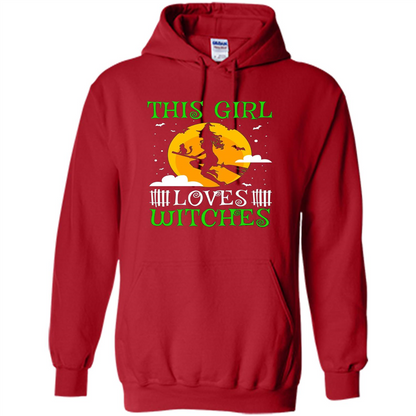 This Girl Loves Witches Witch Halloween T-Shirt Red