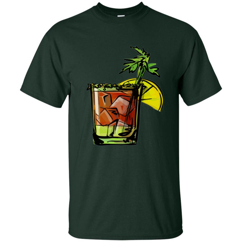 Bloody Mary T-shirt Cocktail Forest Green