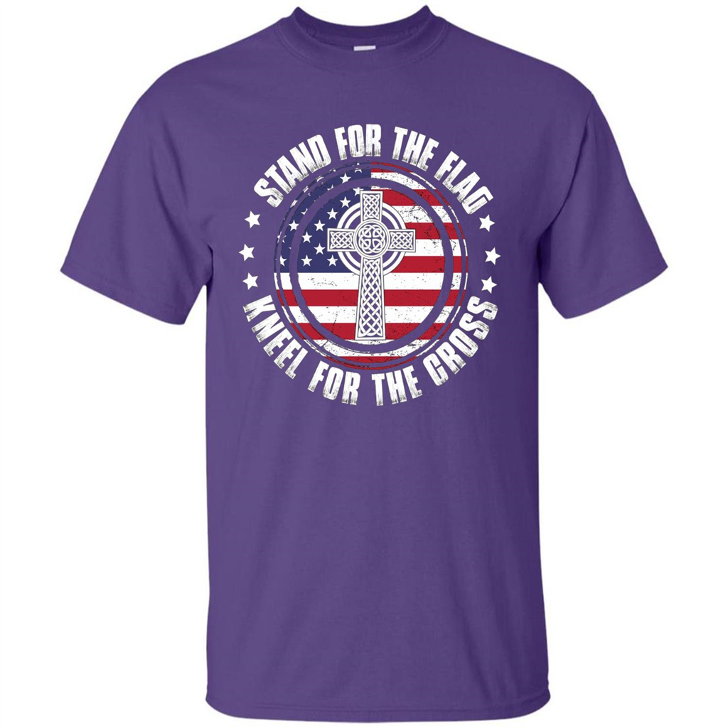 Stand For The Flag Knell For The Cross T-shirt Purple