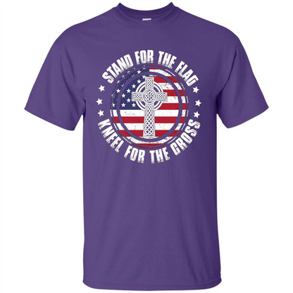 Stand For The Flag Knell For The Cross T-shirt Purple