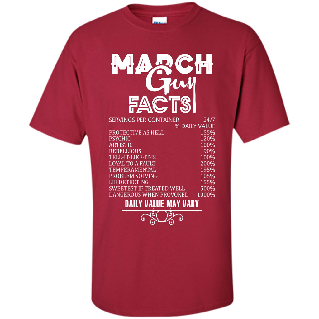March Guy Facts T-shirt Cardinal