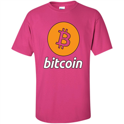 Bitcoin Logo Cryptocurrency BTC T-shirt Heliconia
