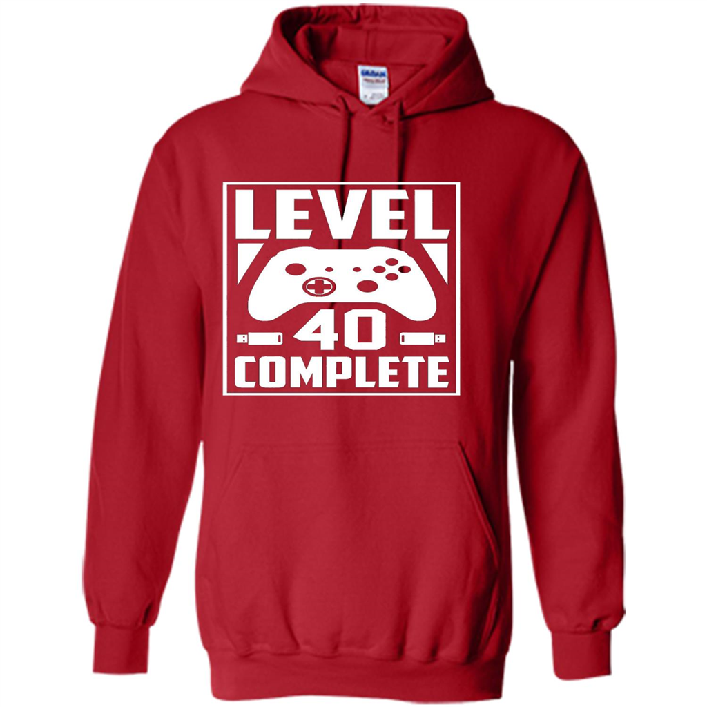 Birthday T-shirt Level 40 Complete Red