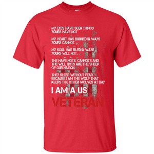 Military T-shirt I Am A Us Veteran T-shirt