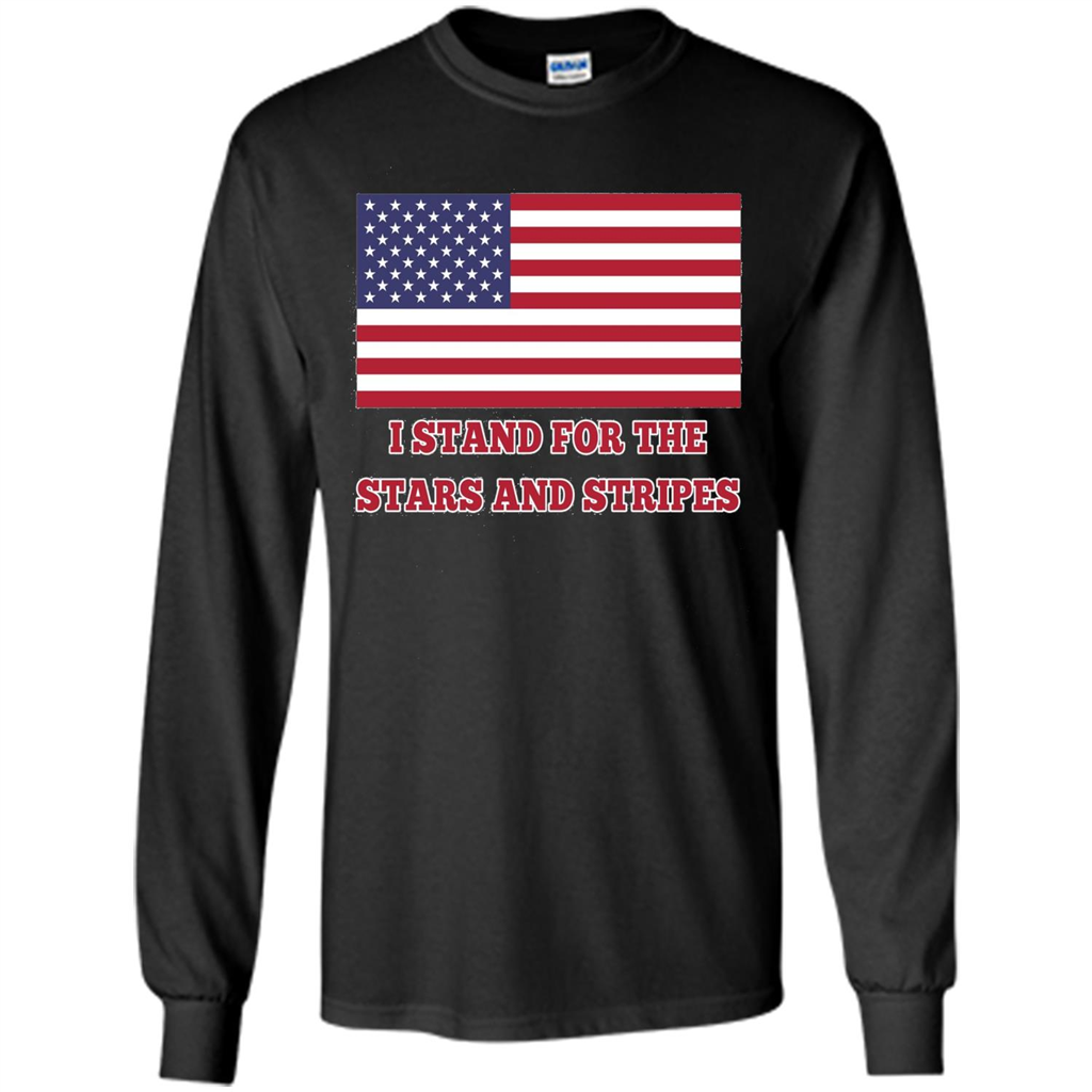 I Stand For The Star And Stripes American Flag T-shirt Black