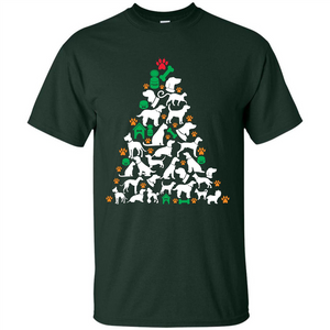 Christmas T-shirt Dog Lover Person Christmas Tree T-shirt