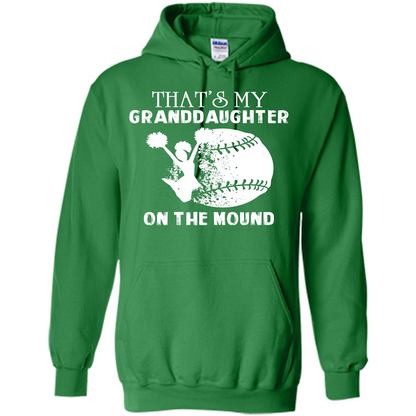 Baseball T-shirt That’s My Granddaughter On The Mound Irish Green